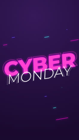 Eine-Animation-Eines-Cyber-Monday-Konzepts-Im-Flat-Design