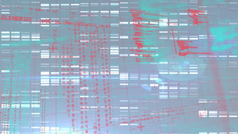 animation of moving columns over data processing on black background