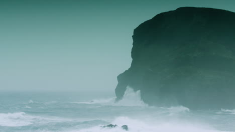 Mares-Tormentosos-épicos-Alrededor-De-Ponta-Dos-Capelinhos,-Faial,-Azores