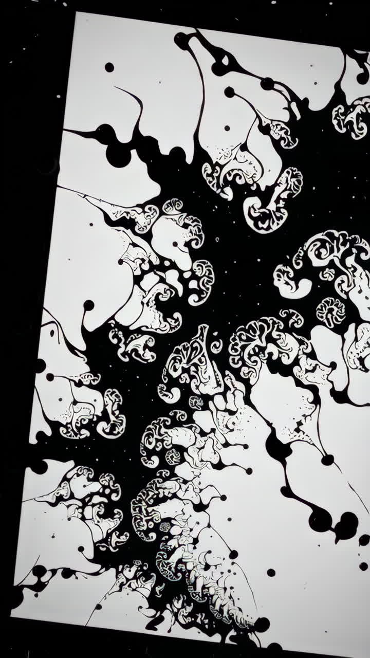 Abstract Ink Blot Art