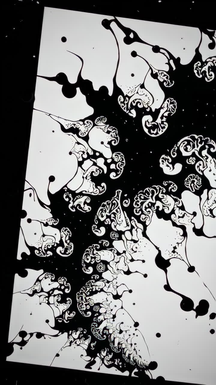 Arte astratta con macchie d'inchiostro