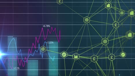 Animación-De-Red-De-Conexiones-Sobre-Diagramas