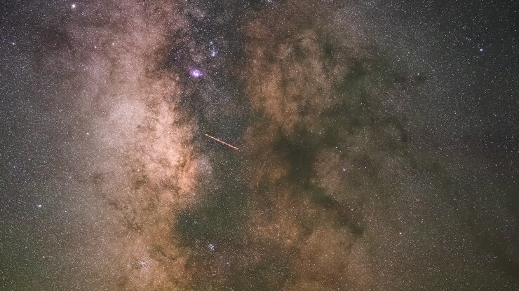 Timelapse Footage of Sparkling Stars Drifting Across a Tranquil Night Sky