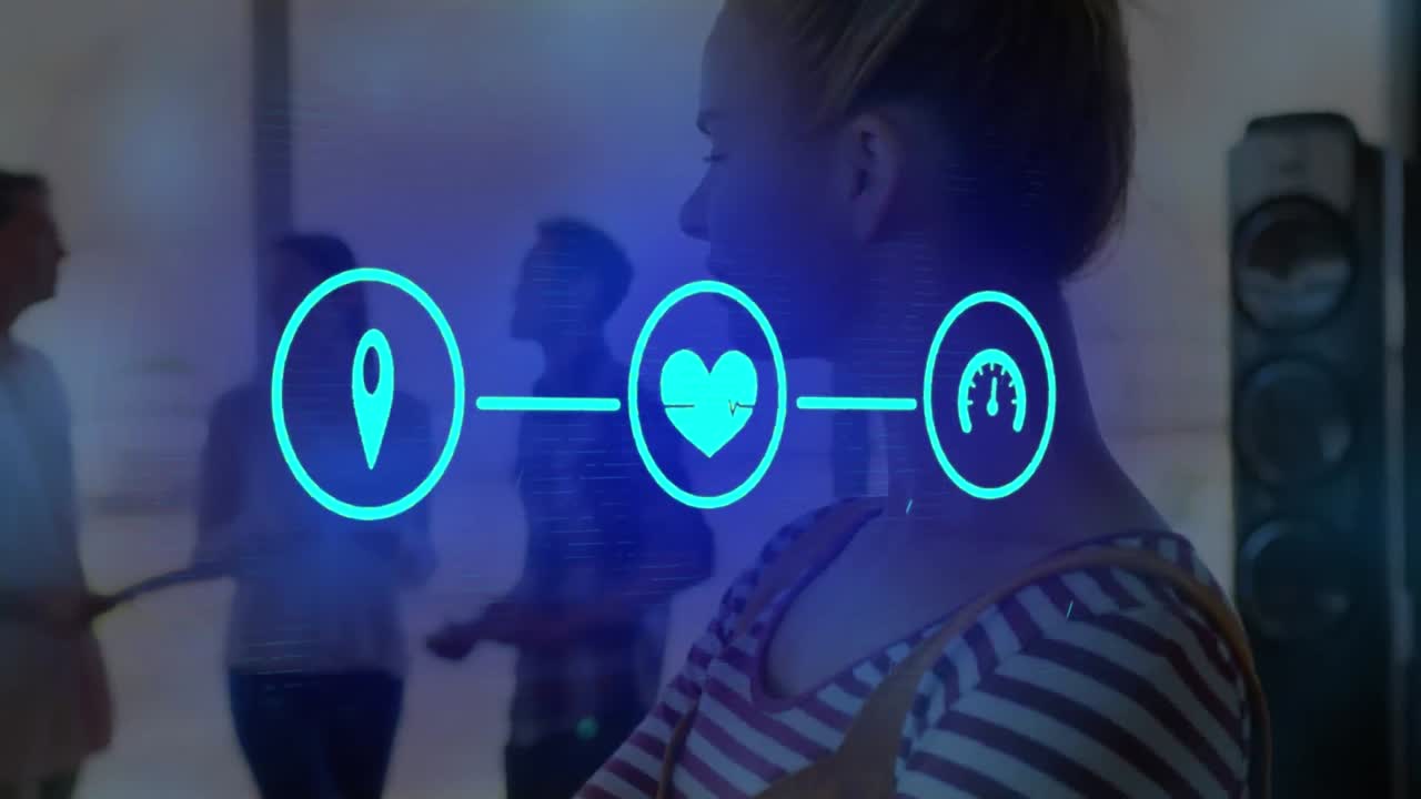 비즈니스 동료에 대한 아이콘과 연결 네트워크의 애니메이션