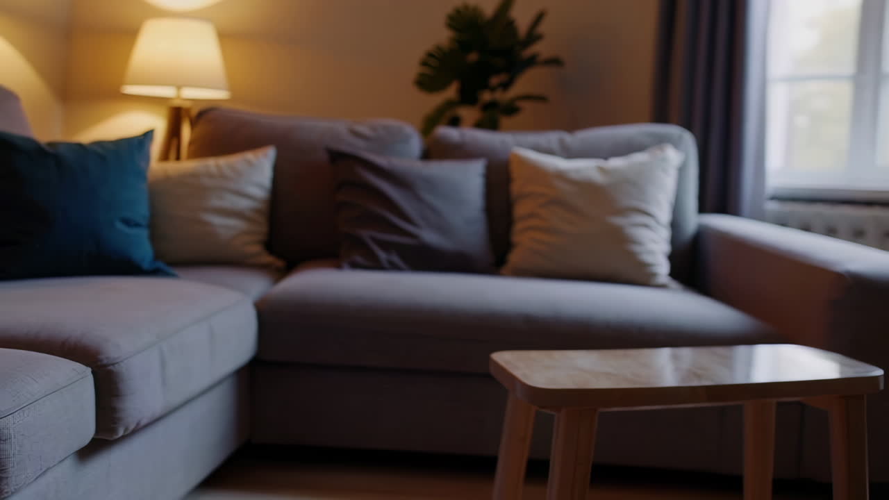 Applying Lotion to Sunburnt Leg in a Living Room