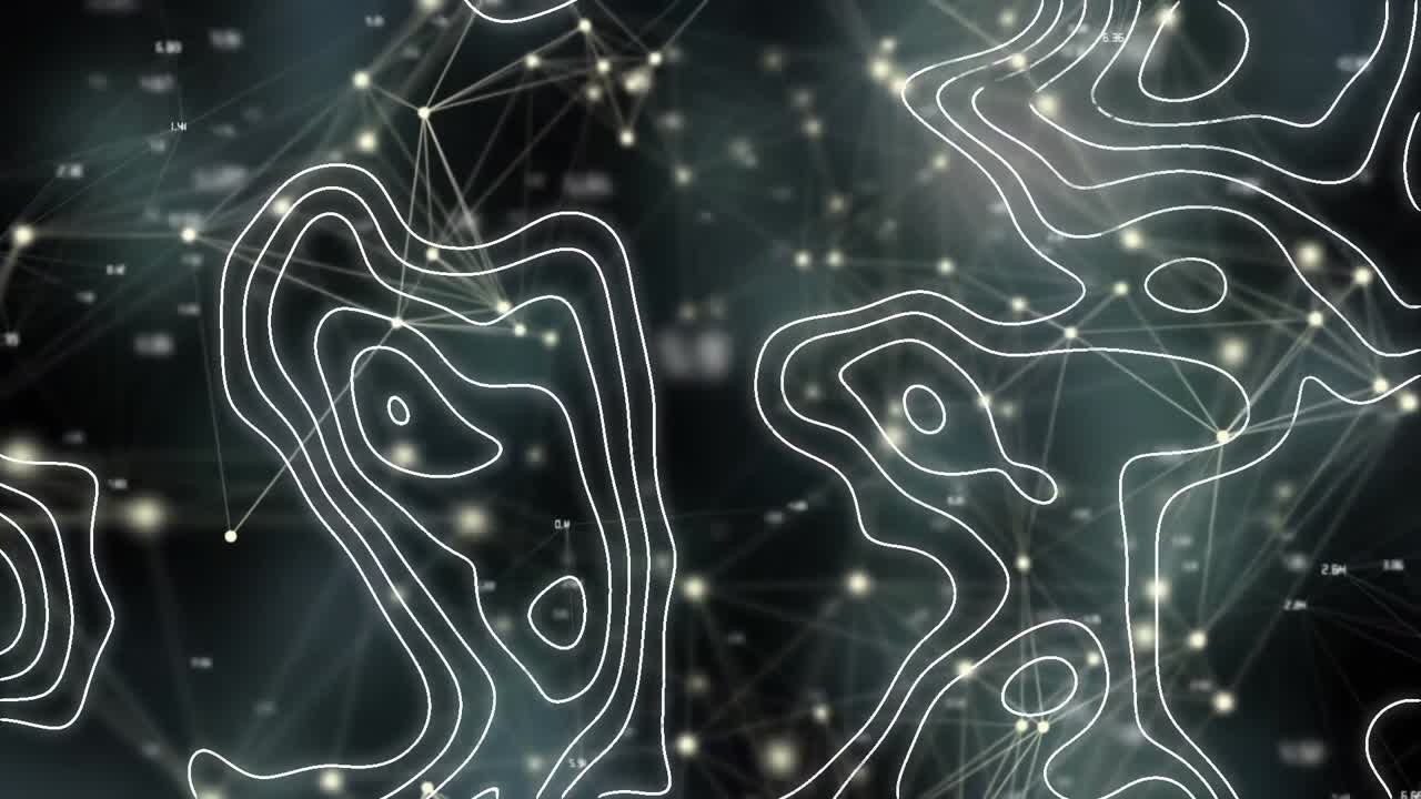 Animation of white lines and network of connections