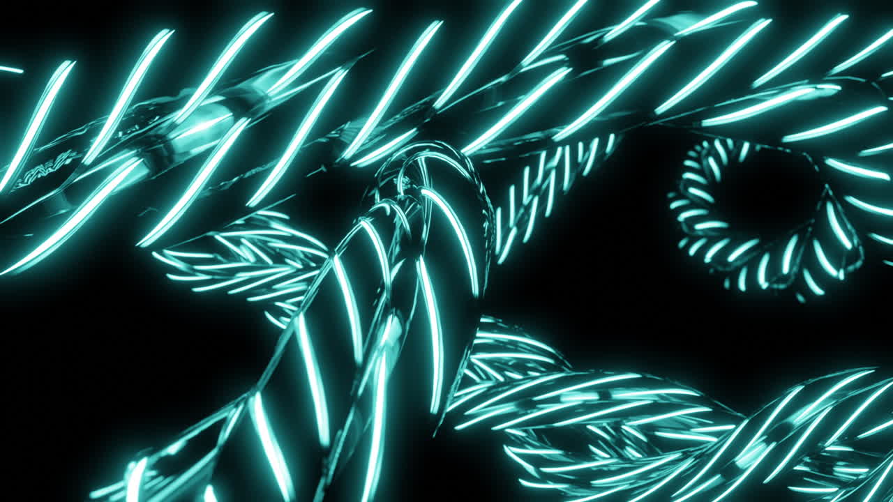 Abstract Glowing Neon Lines