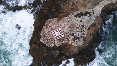 a top-down view of the robe obelisk and surrounding cliffs in south australia