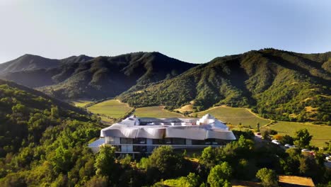 aerial shot of vik hote, millahue, chile