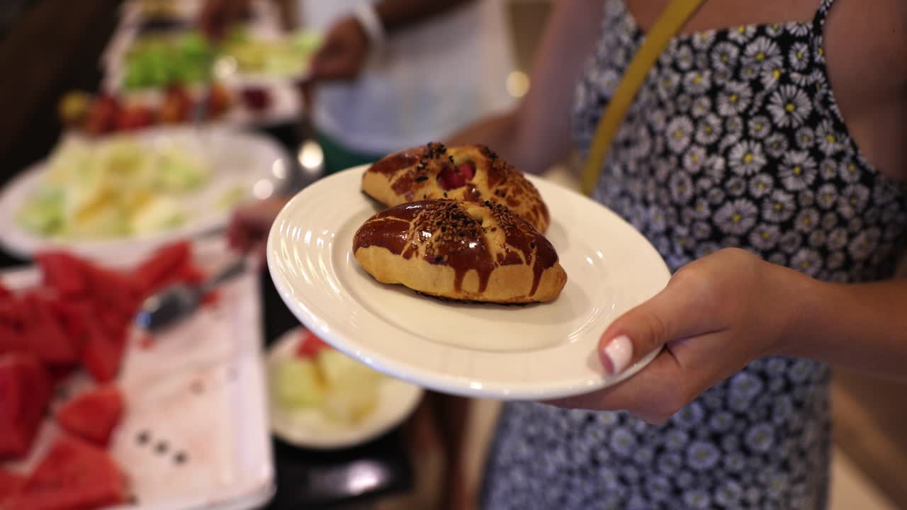 Food and Desserts on a Plate