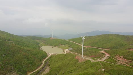 wind power equipment on the mountain