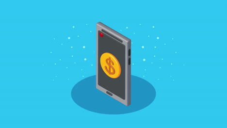 money dollars financial in smartphone