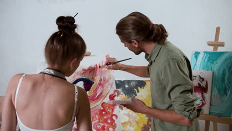 people painting indoors