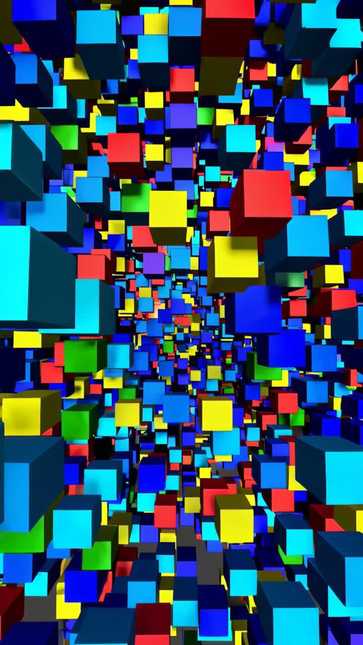 Abstract Colorful Cubes Background