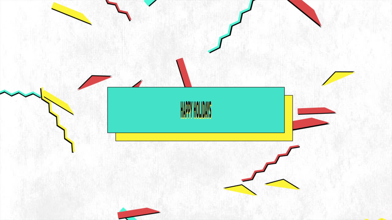 축제 기하학 콜라지는 활기찬 색상으로 행복한 휴일