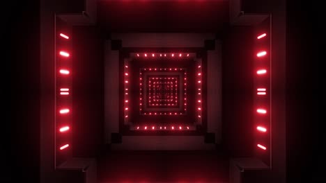 red neon glowing tunnel