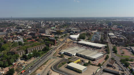 Aerial-view-of-the-A63-roadworks-in-Hull-during-the-summer-2021