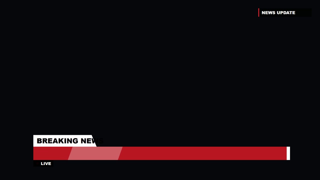 Breaking News grafisk overlay til nederste tredjedel.