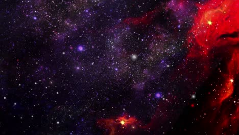 nubes nebulosas rojas y azules en el espacio profundo, el universo