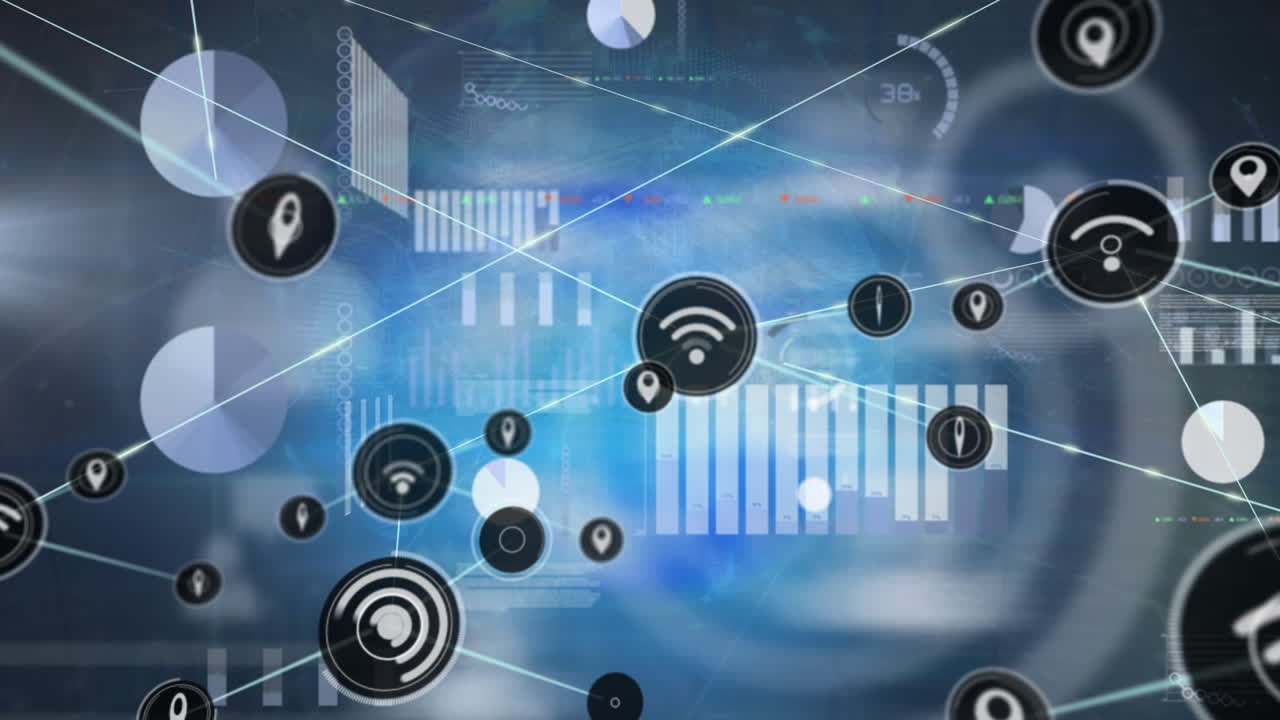 animación de la red de conexiones a través del procesamiento de datos