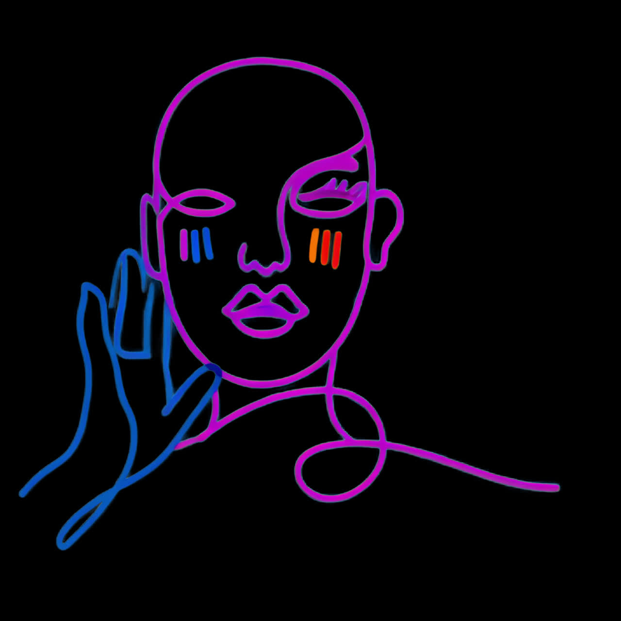 LGBTQ+ illustration animation isolated asset, transparent 4K video, alpha channel, ProRes 4444