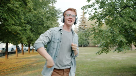 man dancing in park
