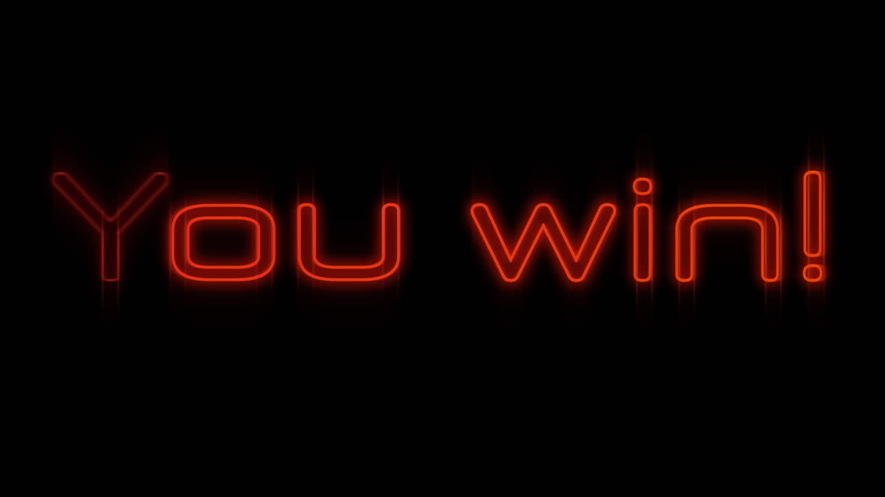 Beliren turuncu Kazandın neon tabela