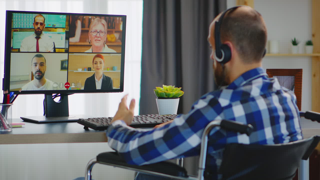 Video call working from home