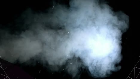 animación de túnel de conexiones sobre nubes y cielo