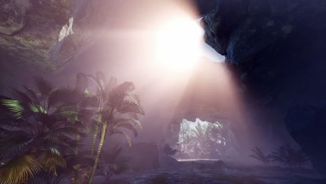 Sun-Light-inside-Mysterious-Cave