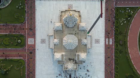 prem mandir aerial view, founded by jagadguru shri kripalu ji maharaj in vrindavan - prem mandir is the temple of divine love