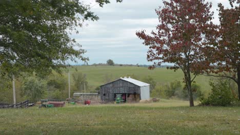 lone barn in a field