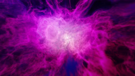 viaje mágico de ciberneón a través de la nebulosa espacial abstracta, vuelo celestial sin fisuras