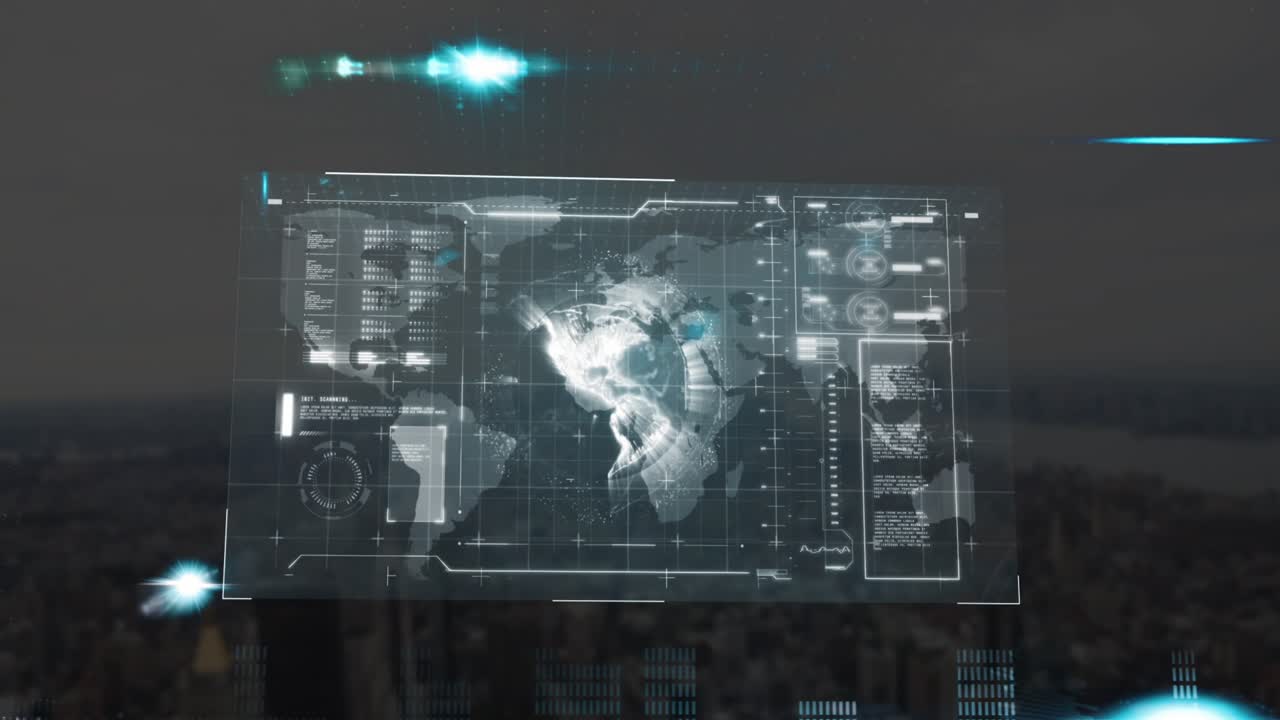 Animation of data processing on screens