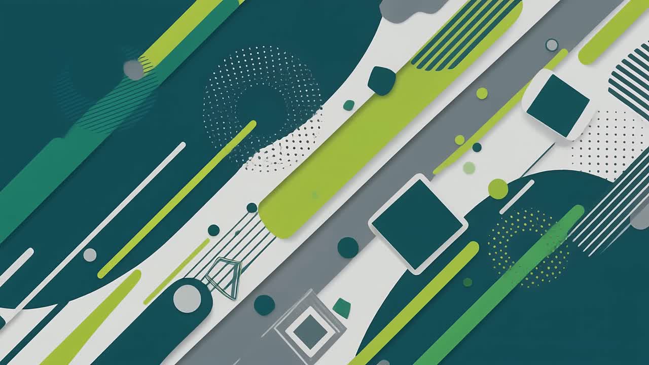 Modern Abstract Motion Graphics Background with Dynamic Geometric Shapes