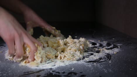 Woman-chief-Hands-Kneading-a-Dough-For-Bakering