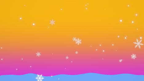 Majestic-sunset-delicate-snowflakes-dance-in-vibrant-colors