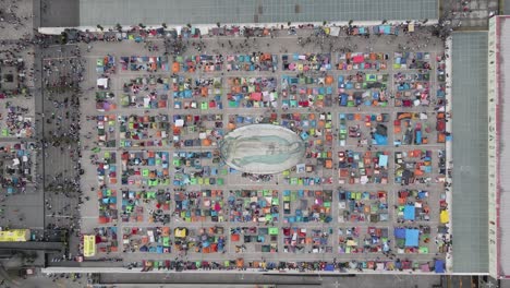 stunning drone footage showcases the massive crowds of devoted pilgrims traveling to the basilica de guadalupe for the annual celebration of the virgen de guadalupe in mexico city.