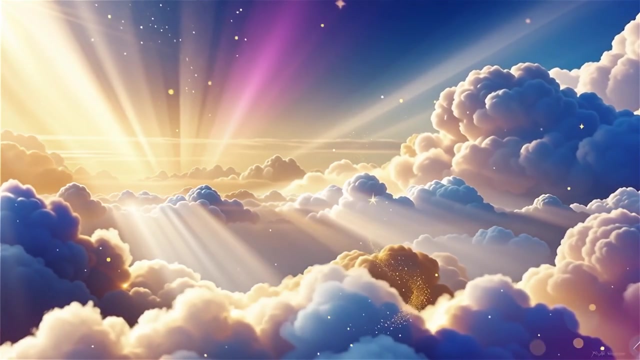 Christian Heavenly Light Worship Background