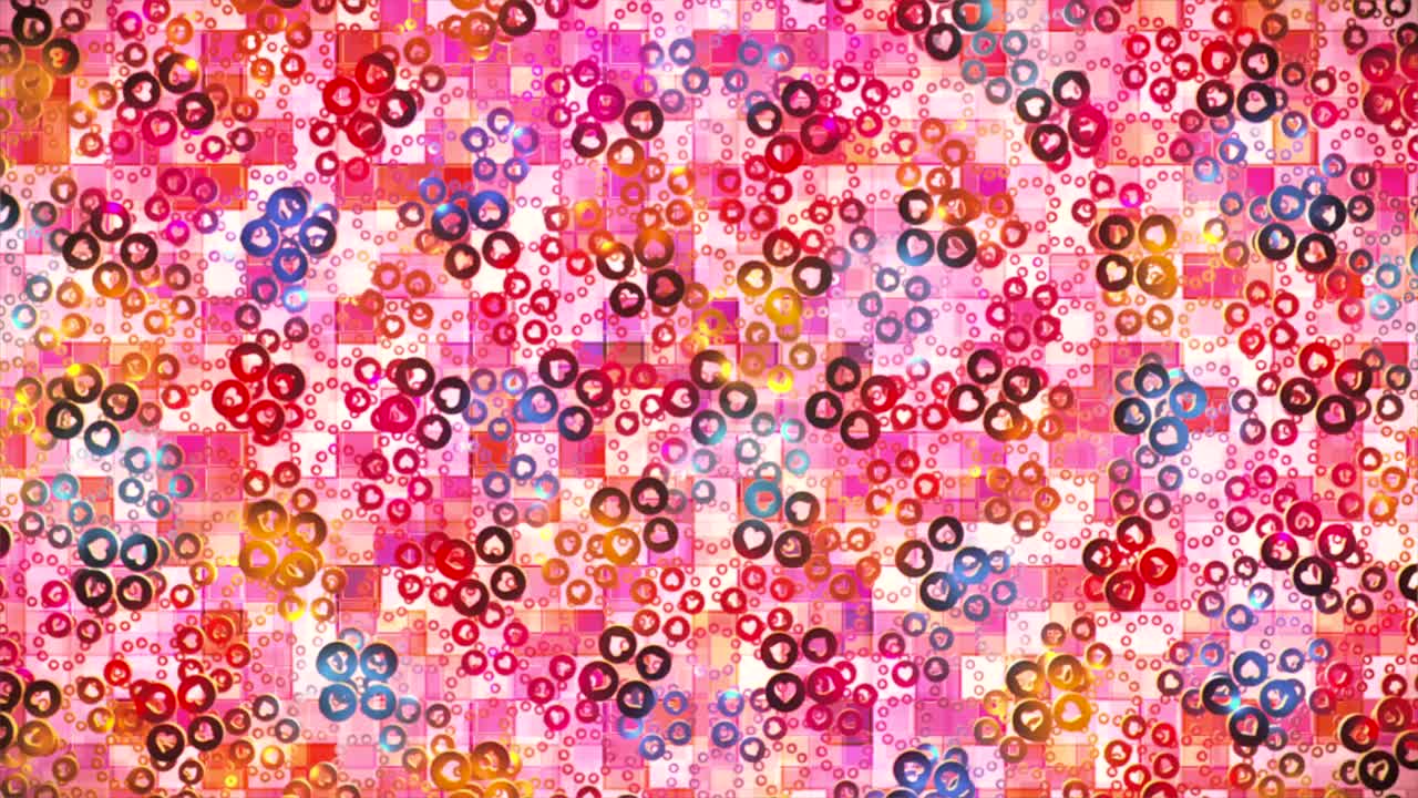 Broadcast Pulsating Rotating Hi-Tech Firey Patterns, Multi Color, Events, 3D, Loopable, 4K