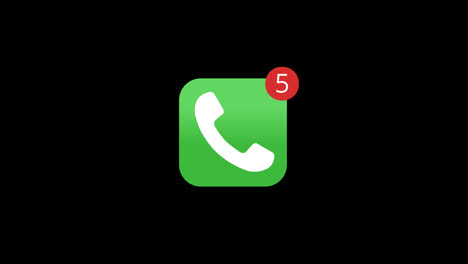 notificación de llamada perdida contando
