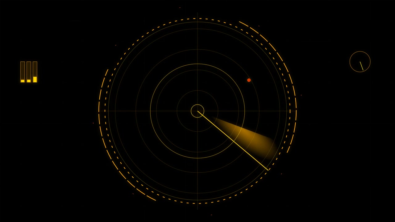 Schermo Radar Digitale in Scansione per Obiettivi