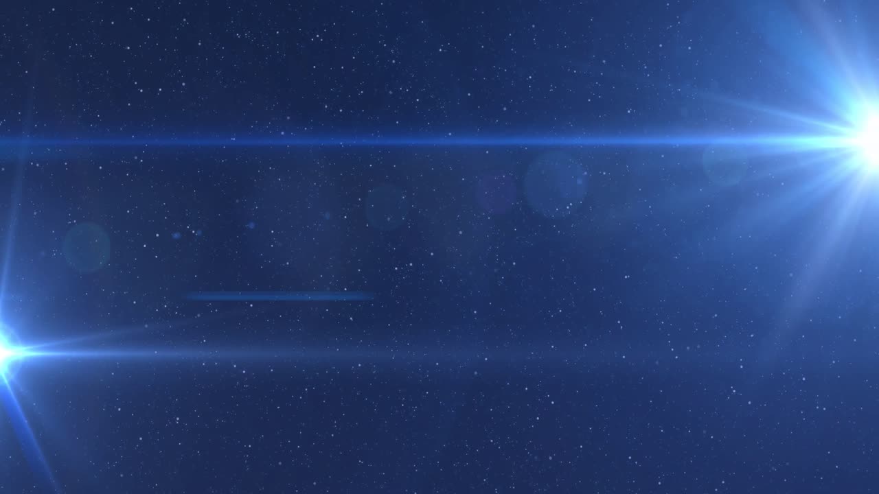 파란색 배경에 반이는 불빛과 반점의 애니메이션