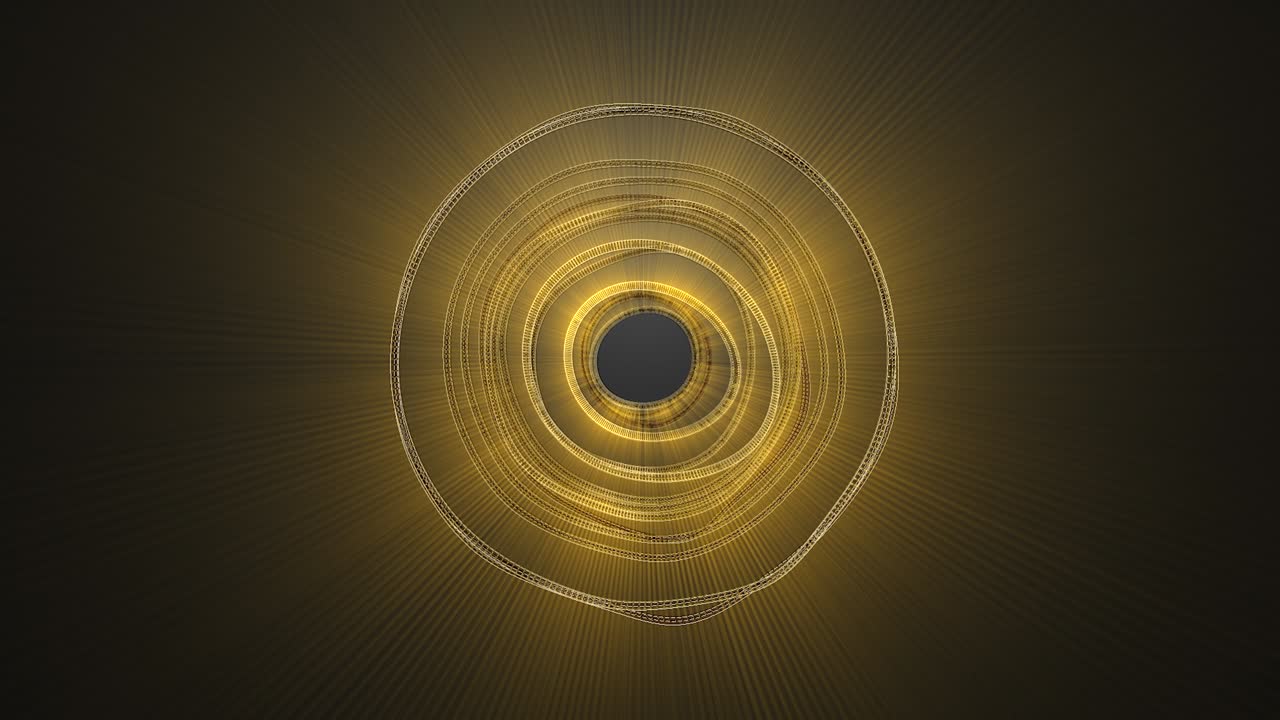 círculo abstracto con rayos de luz coloreados