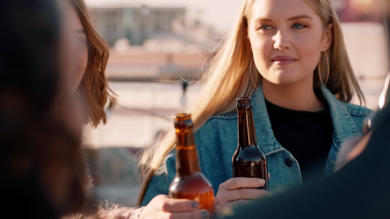 Friends, cheers and drinking in celebration