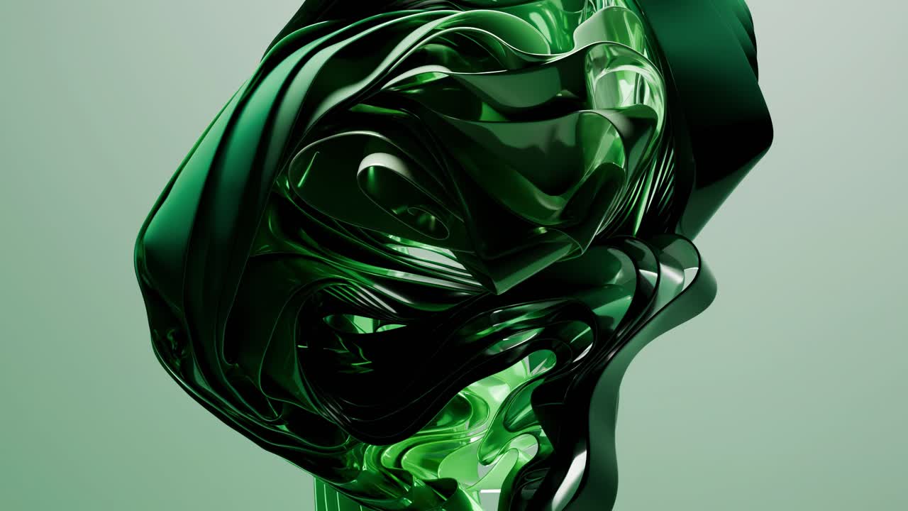 Abstract Green Sculpture