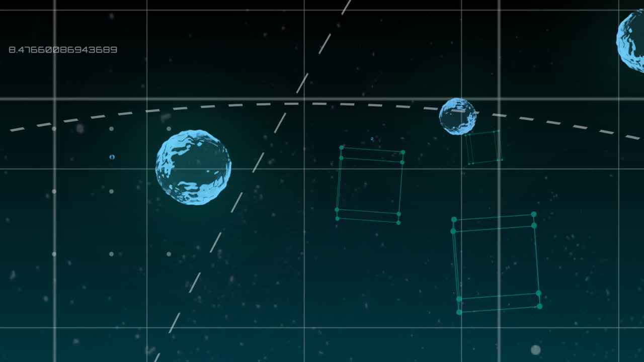 Animation of globes over data processing