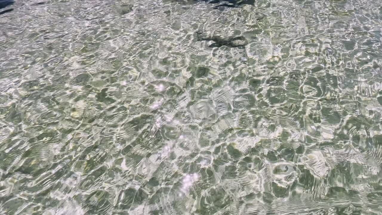 그리스 할키디키 반도의 청정 파란 발 해변