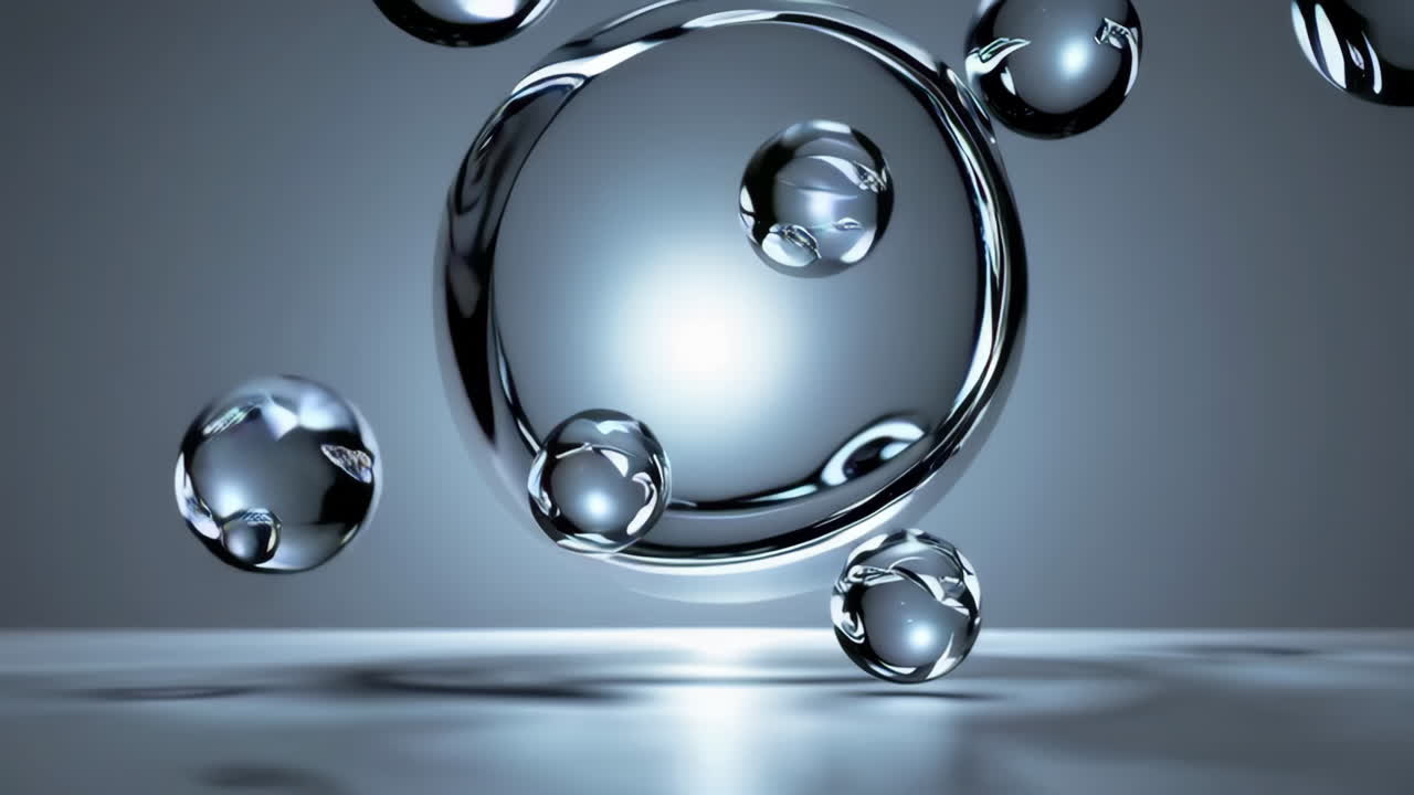 추상적인 유리 거품