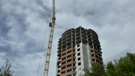 construction of a high-rise building